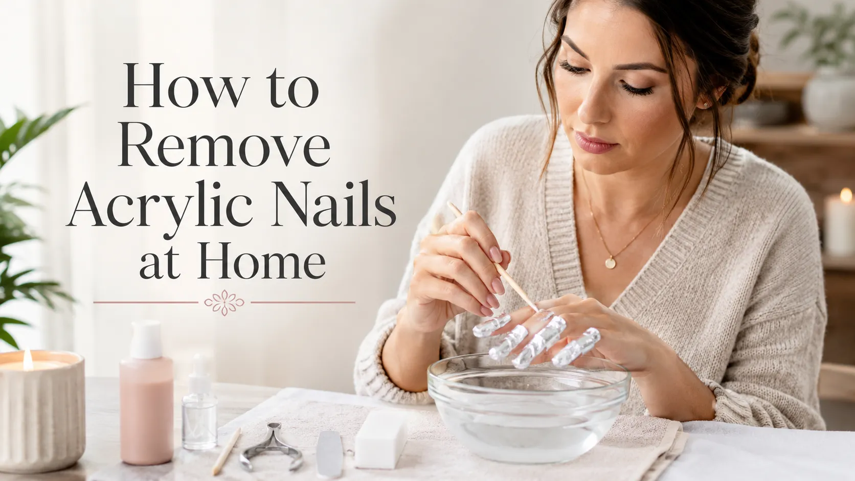 Comparison of gel, dip, and acrylic nails on natural hands