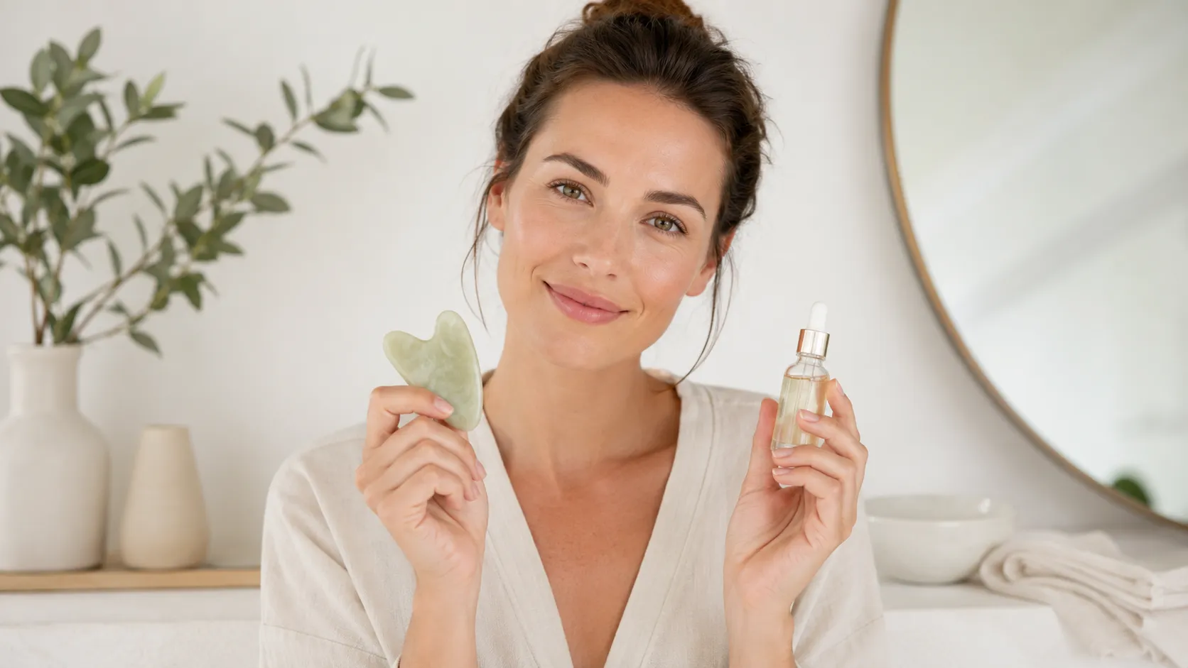 Gua sha routine for the neck and jawline