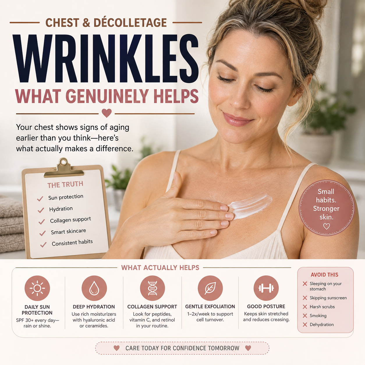 Chest and Décolletage Wrinkles: What Genuinely Helps