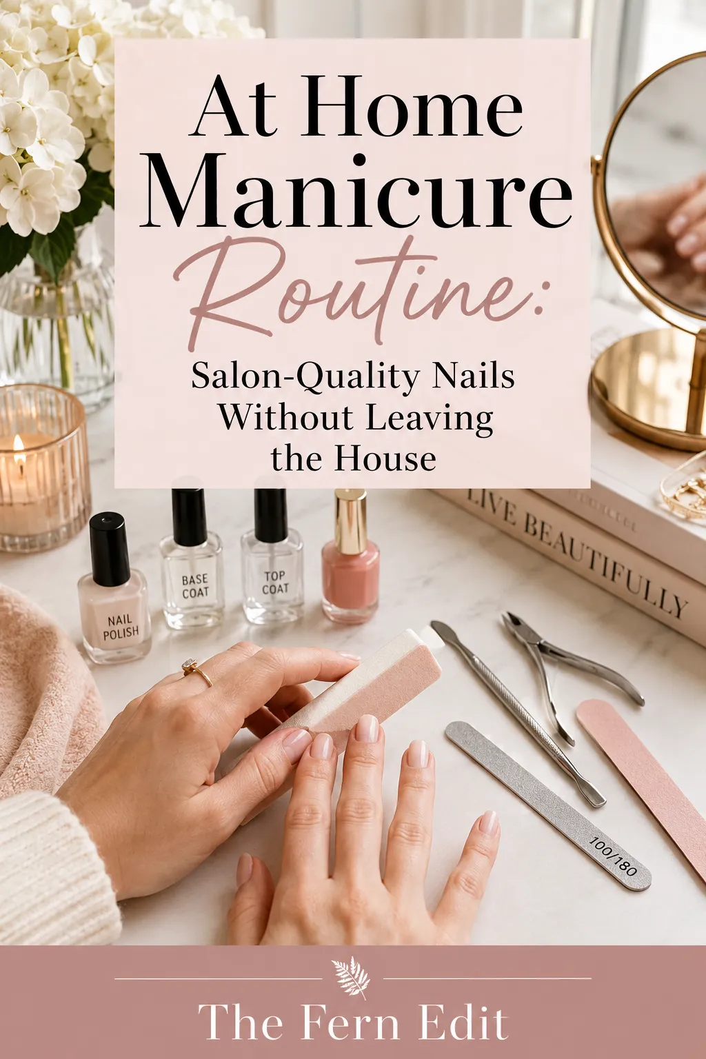 At home manicure routine salon quality nails without leaving the house