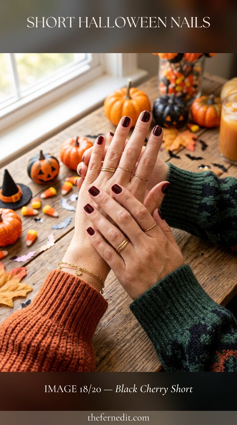 Black cherry nails photography