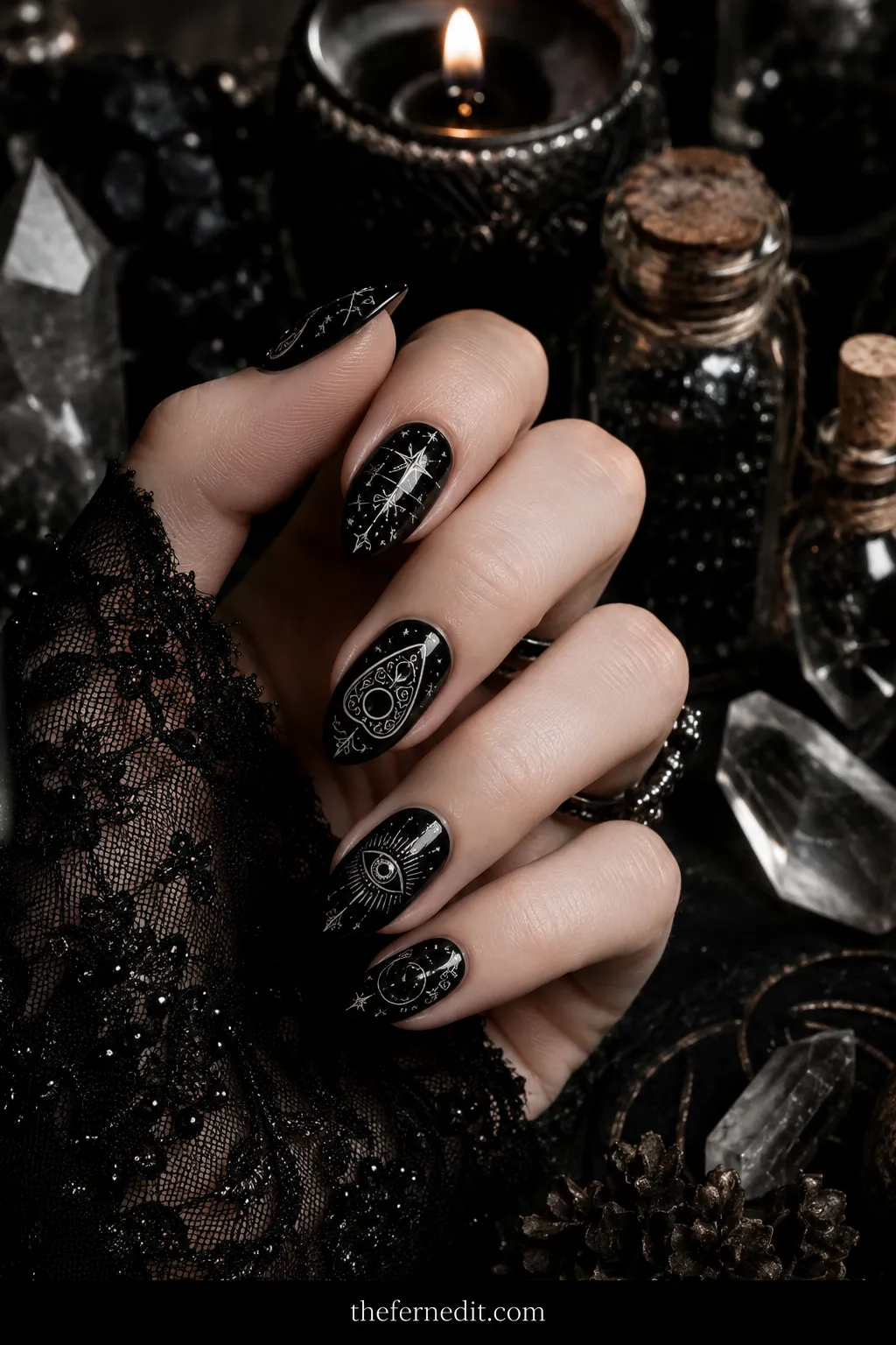 Black Halloween Nails