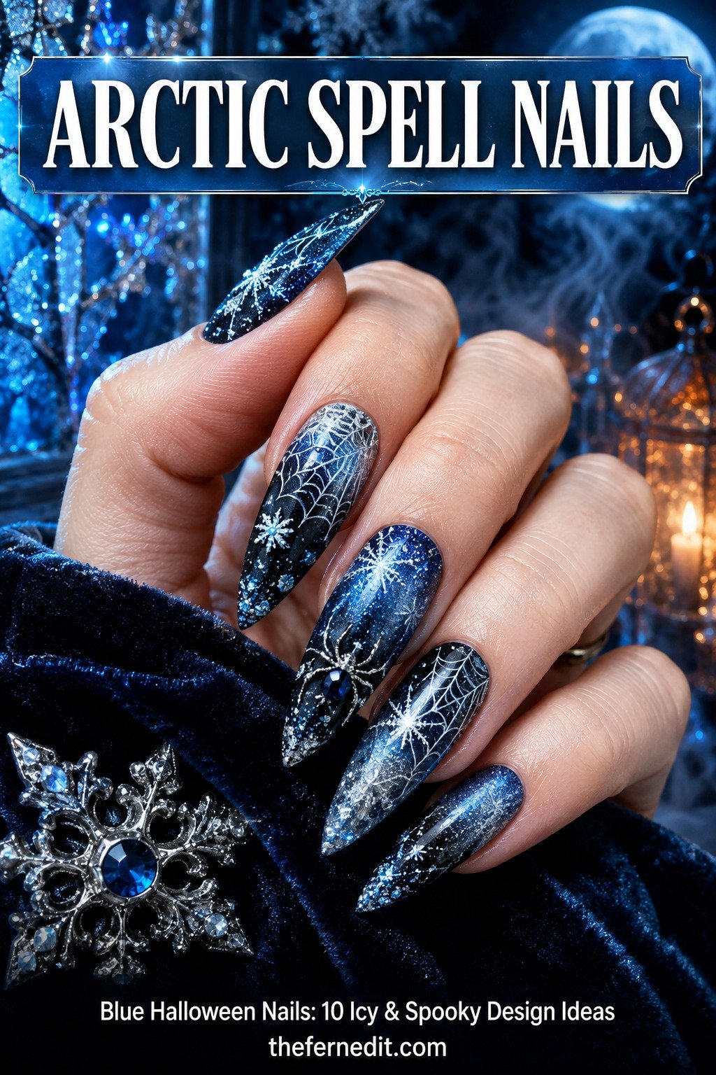 Blue Halloween Nails: 10 Icy & Spooky Design Ideas