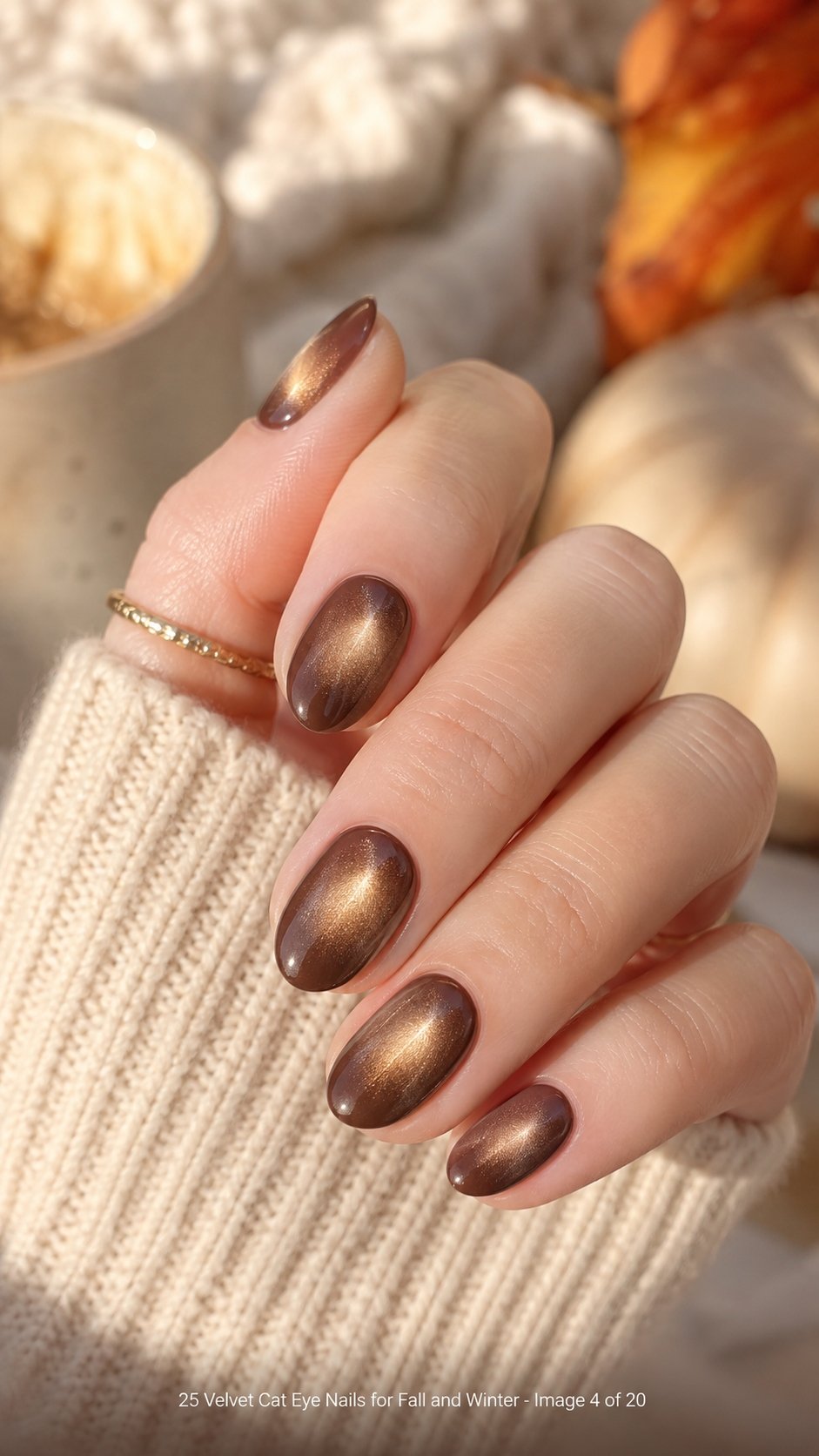 25 Velvet Cat Eye Nails for Fall and Winter