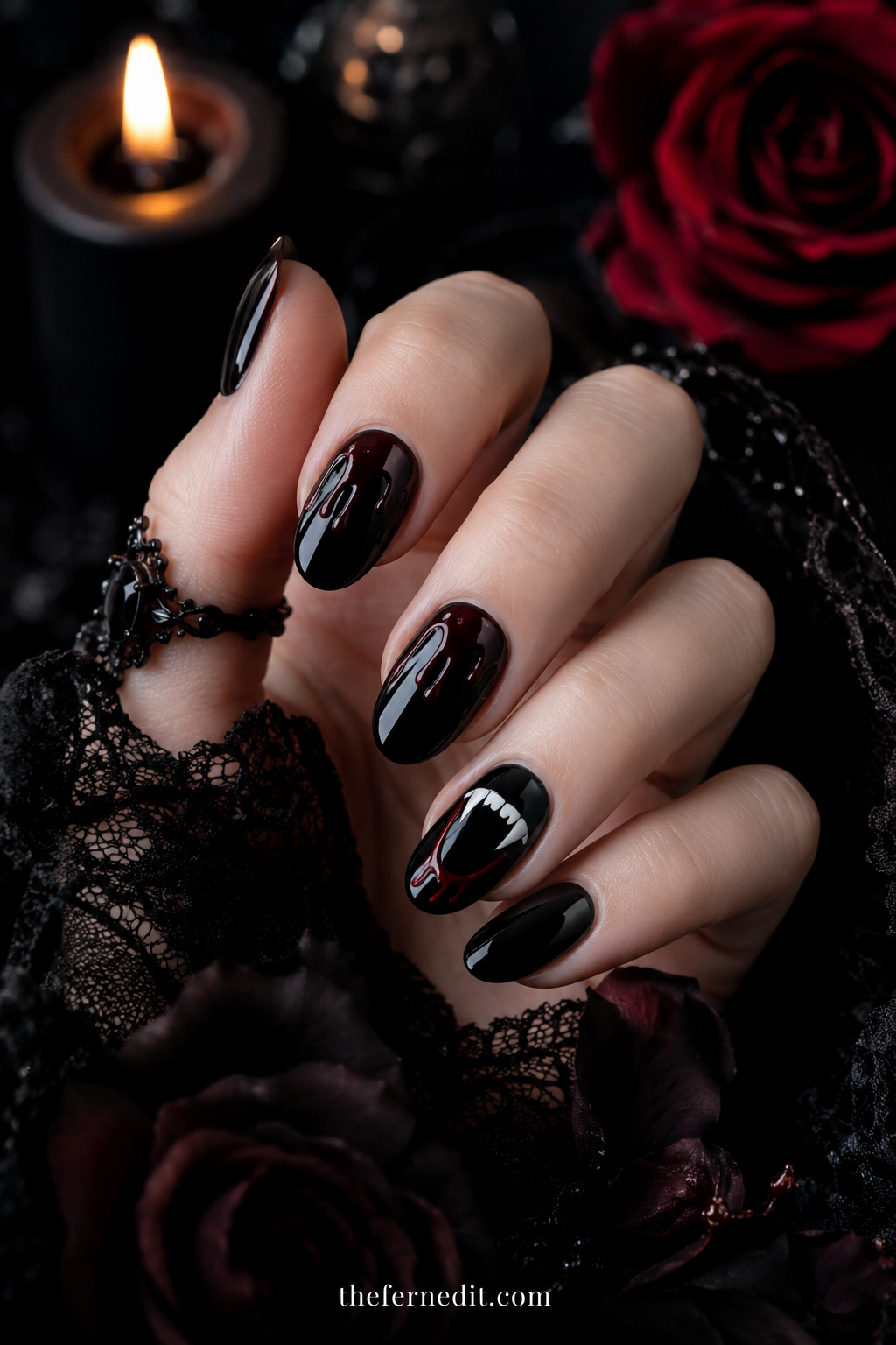 Black Halloween Nails: 10 Chic Gothic Design Ideas