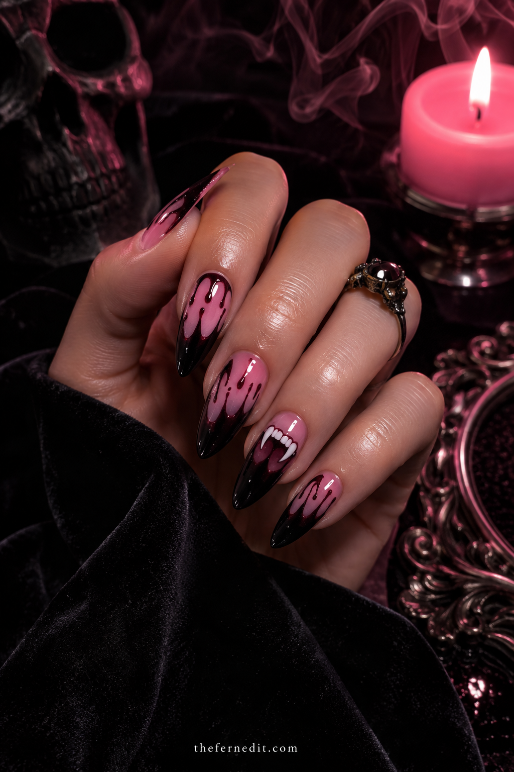 Pink Halloween Nails: 10 Cute &amp; Spooky Design Ideas