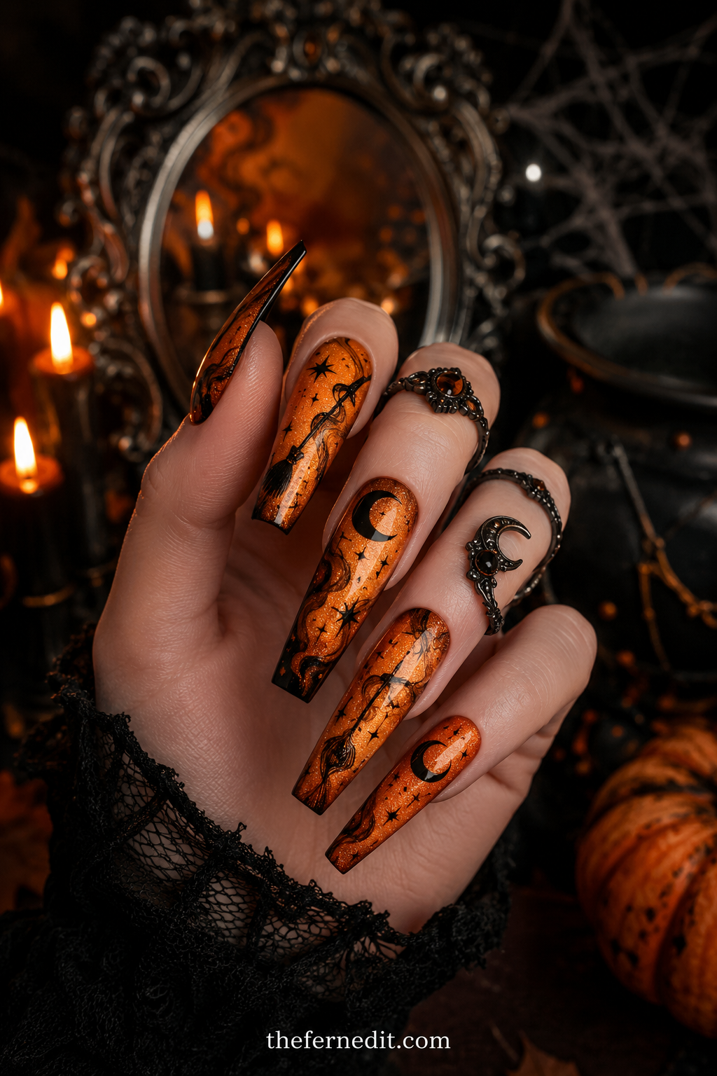 Orange Halloween Nails: 10 Classic &amp; Spooky Ideas