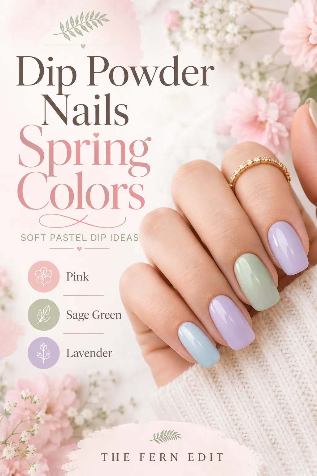 Dip powder nails spring colors soft pastel dip ideaspng