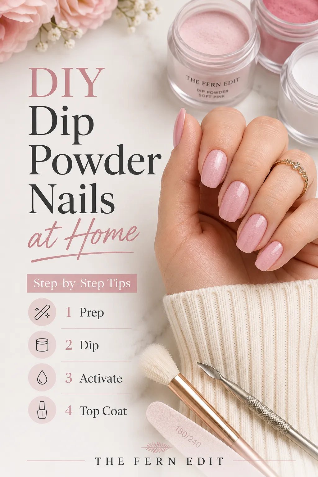 Diy dip powder nails at home step by step tipspng