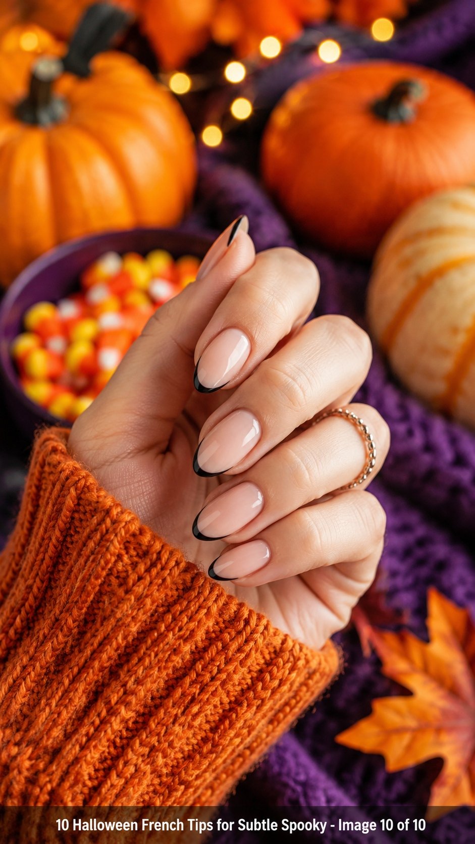 10 Halloween French Tips for Subtle Spooky