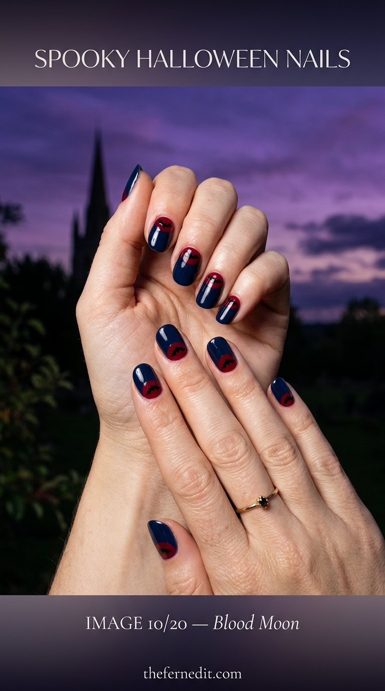 Halloween nail photography of hands