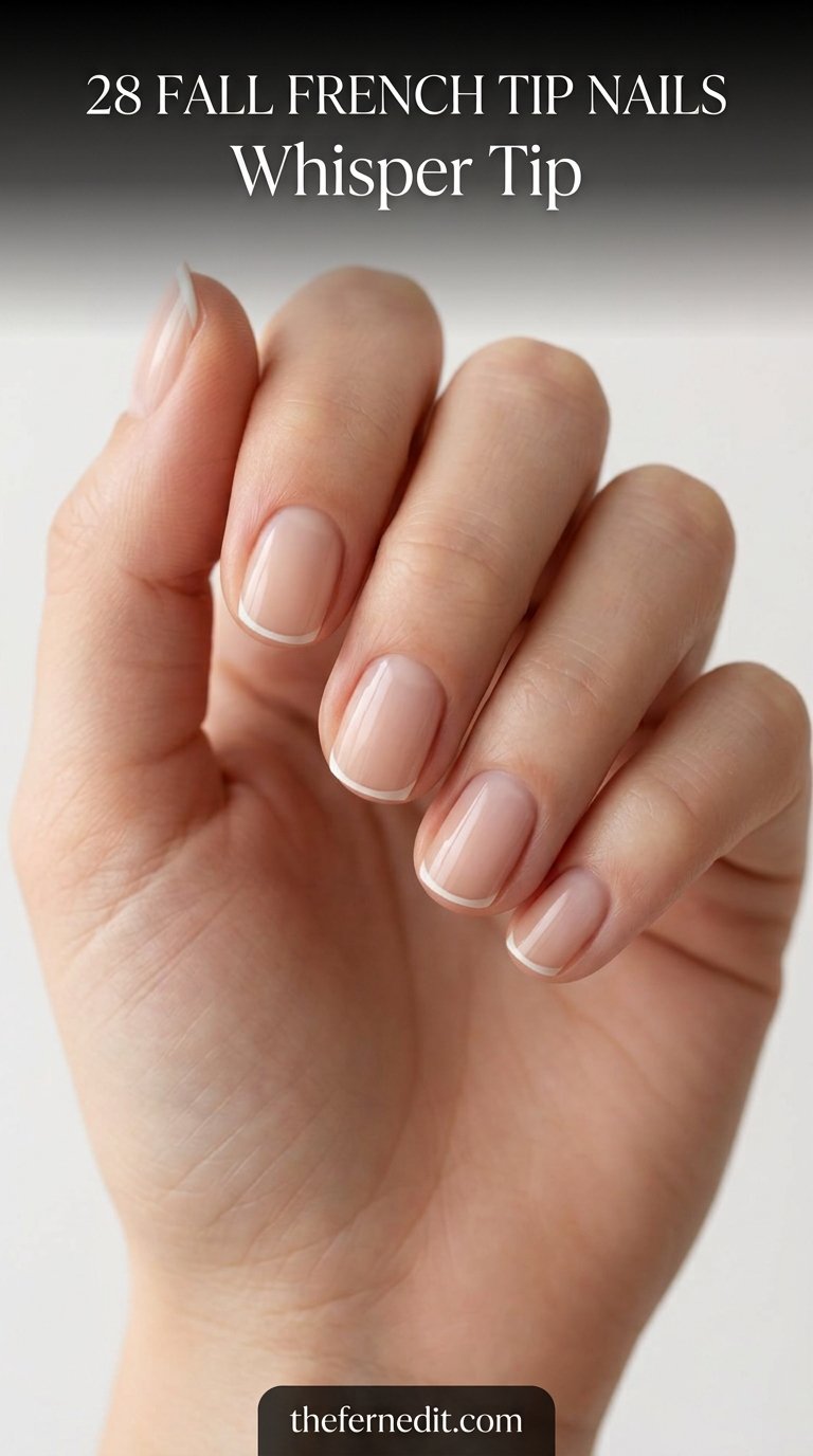 Hand displaying fall french tips