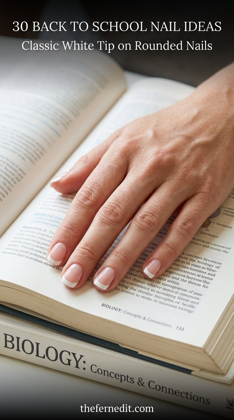 Hand resting on open textbook