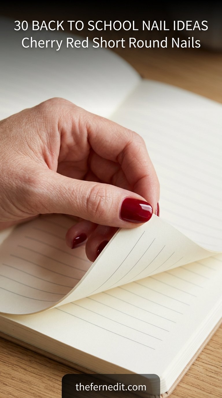 Hand turning notebook page