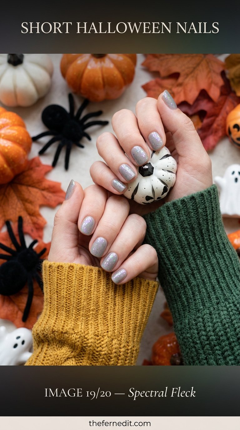 Hands displaying short halloween