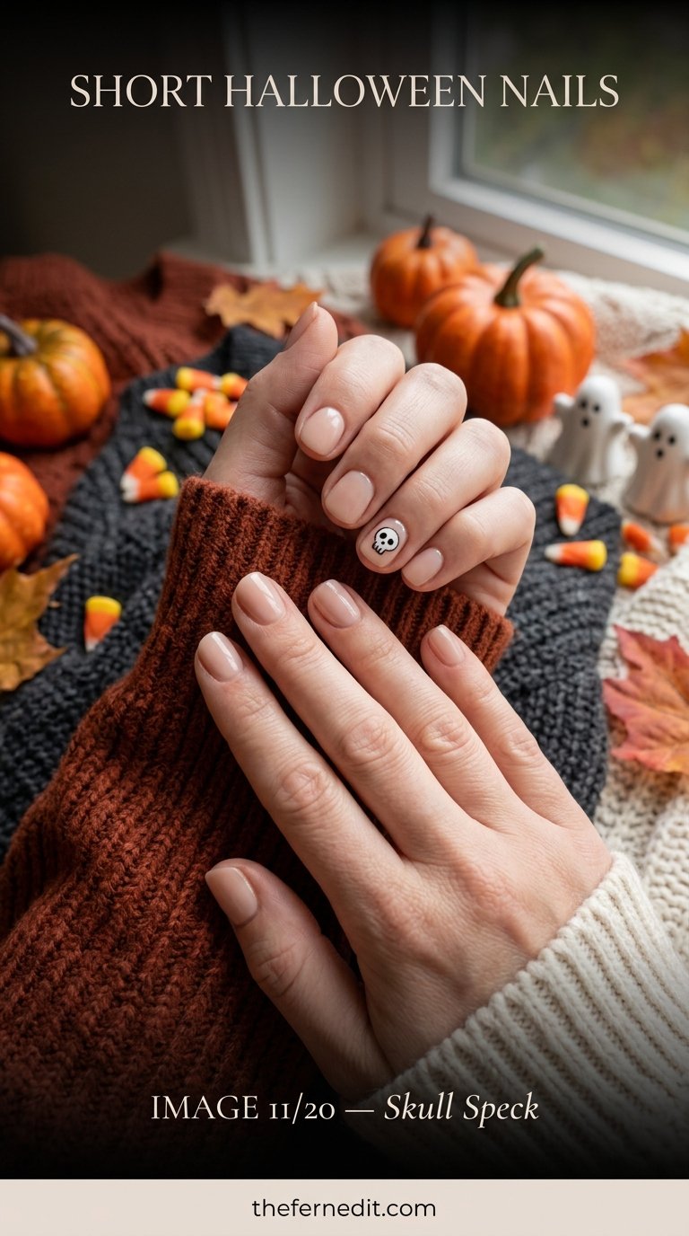 Hands showing halloween nail art