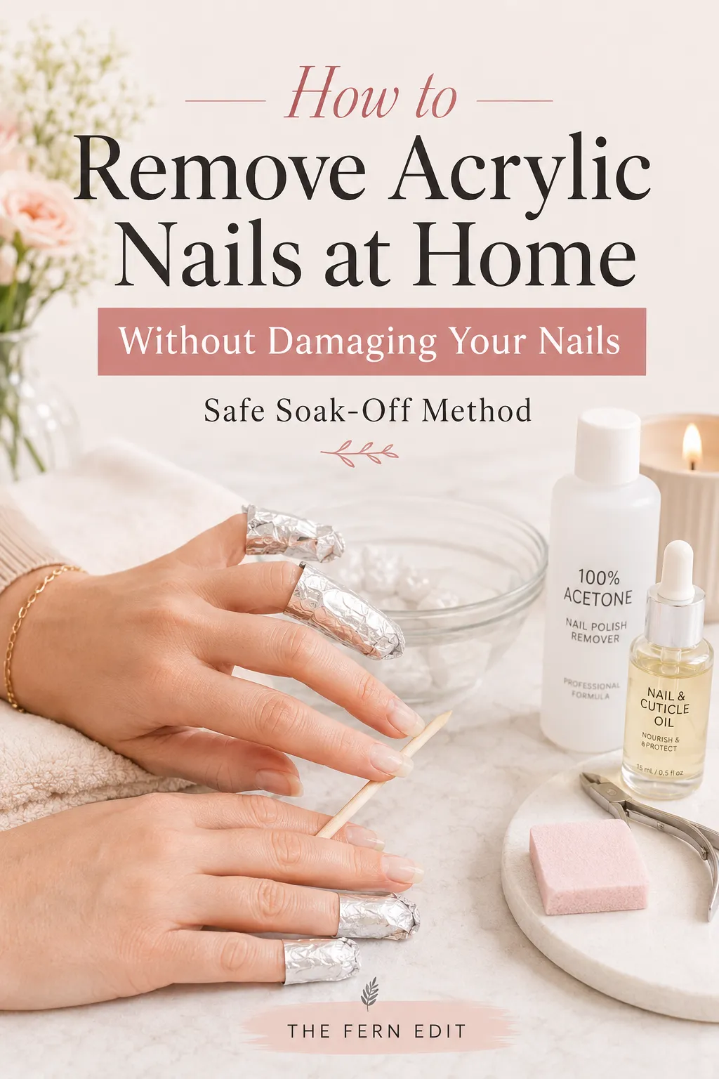 How to remove acrylic nails at home without damaging your nails