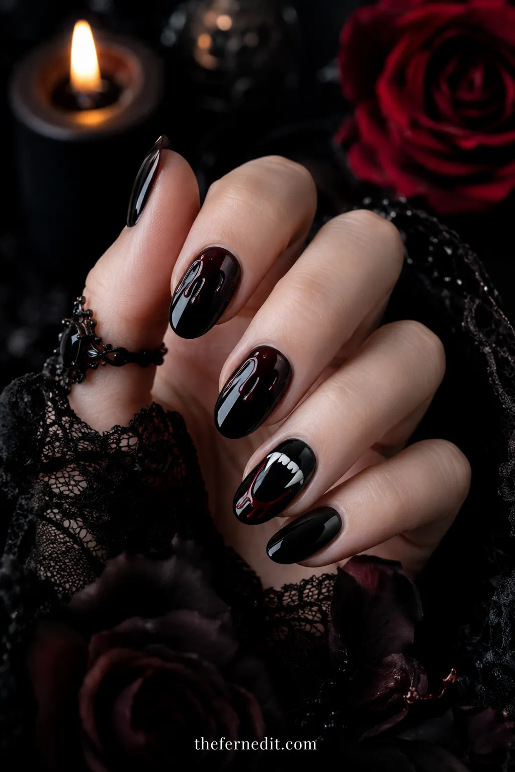 Black Halloween Nails: 10 Chic Gothic Design Ideas