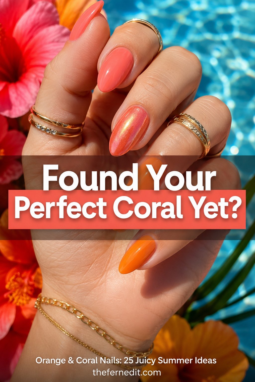 Orange & Coral Nails: 25 Juicy Summer Ideas