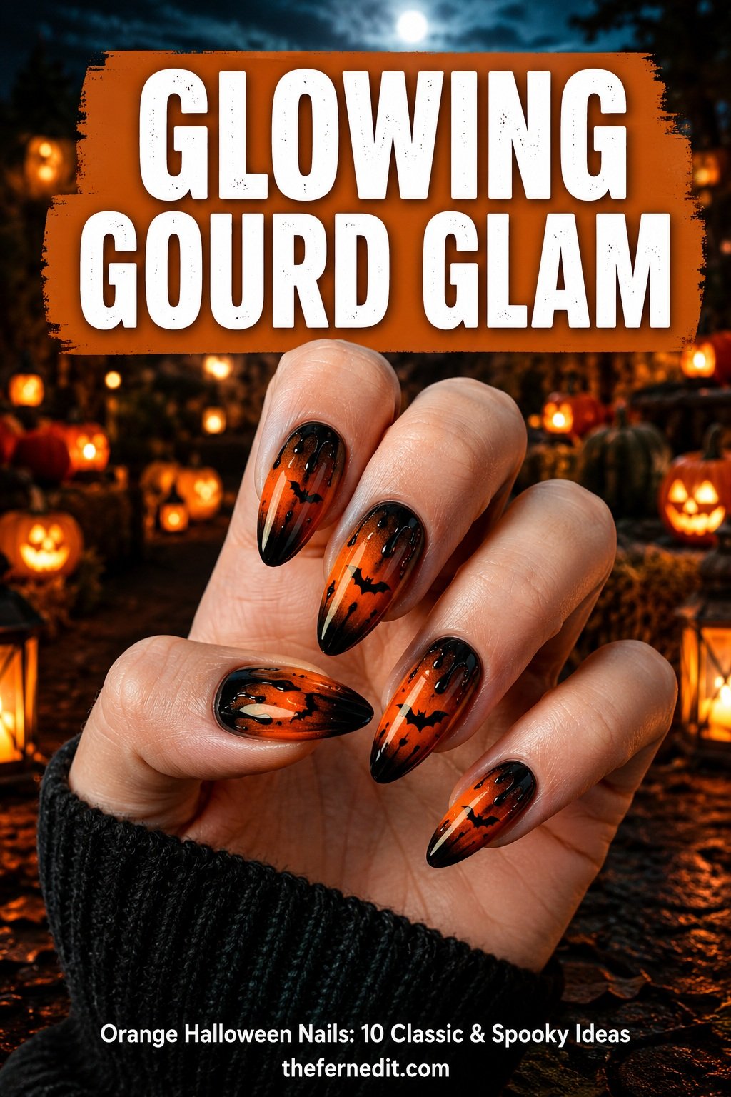 Orange Halloween Nails: 10 Classic & Spooky Ideas