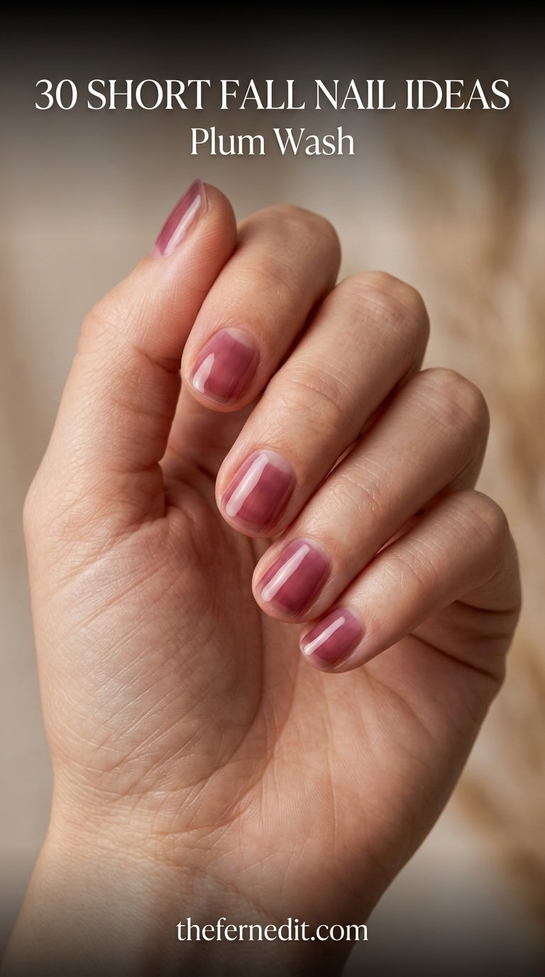 Plum wash nail polish display