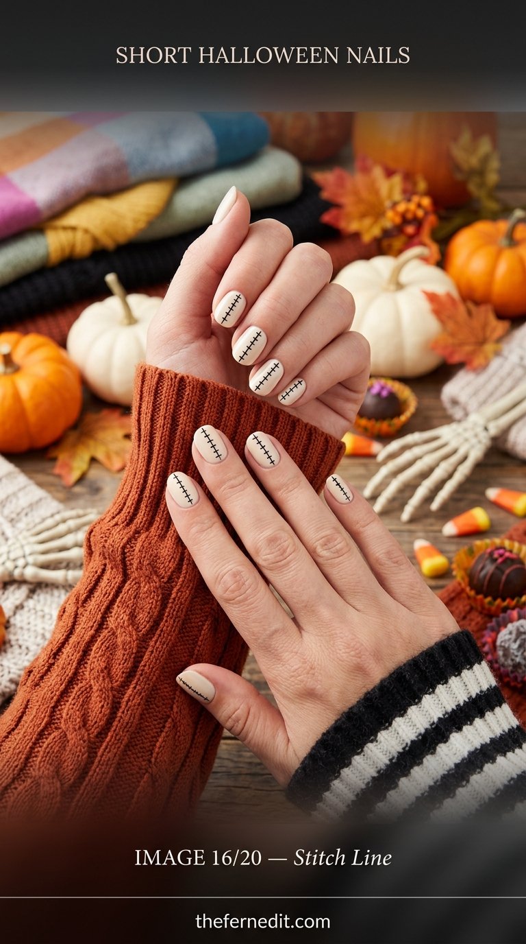 Short halloween nail photography