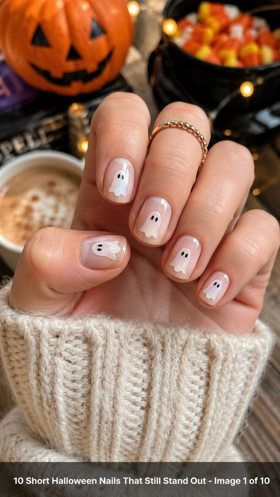 Spooky-Cute Short Halloween Nails Worth Trying