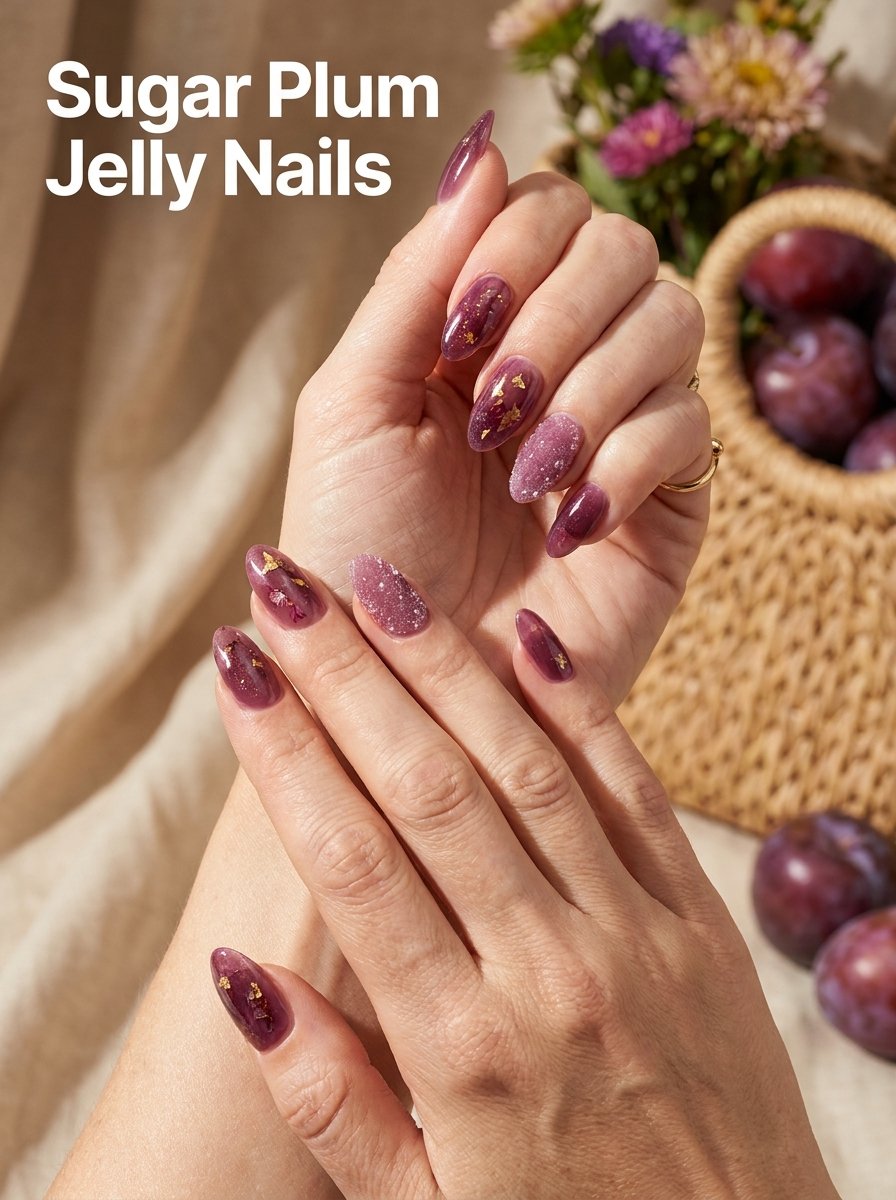 Sugar plum jelly nails