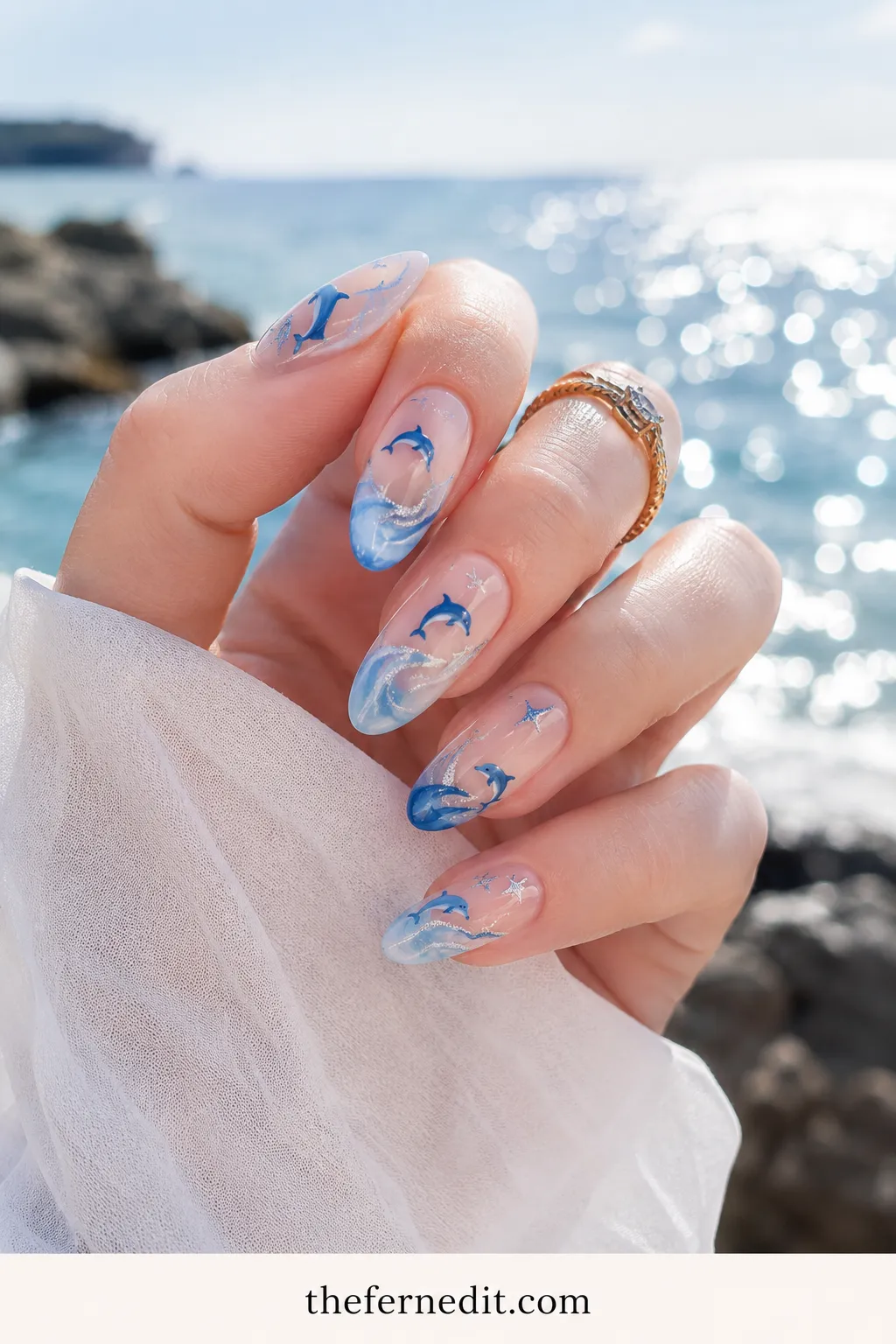 Beachy French Tip Nails: 10 Coastal Twists on the Classic
