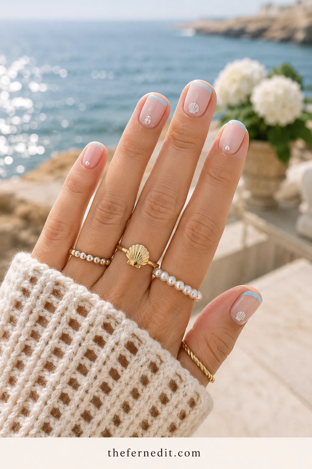Beach Nails: 10 Seashell &amp; Ocean Designs for Vacation