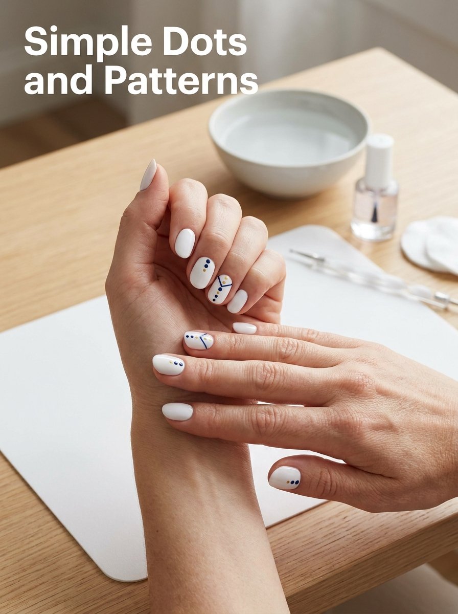 Woman doing nail art