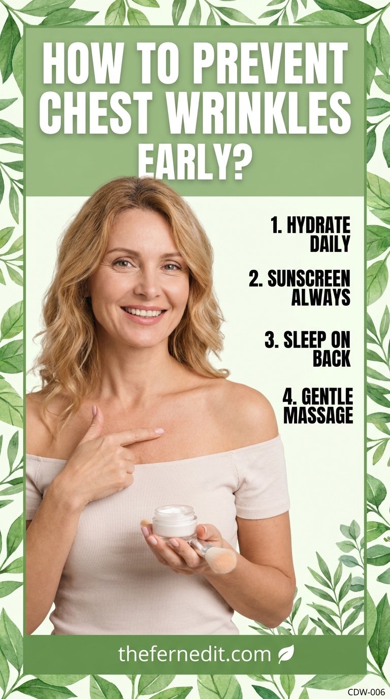 Woman presenting chest wrinkle p