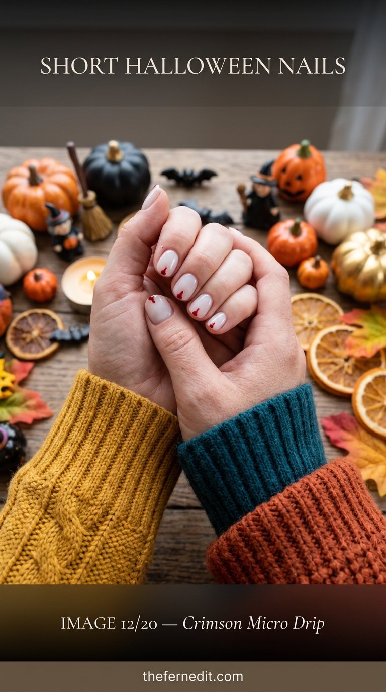 Woman showing halloween nail art